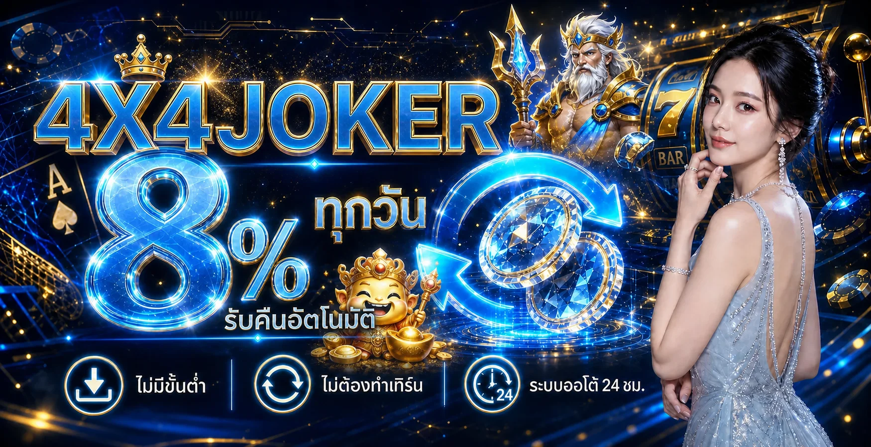 4x4joker ทางเข้าเว็บตรง บาคาร่าออนไลน์ ฝากถอนออโต้